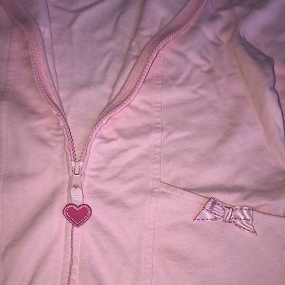 Gymboree Pink Heart Hoodie Zip Up Cotton Jacket Sweater Cotton Pants Set Size 10 - Picture 9 of 12